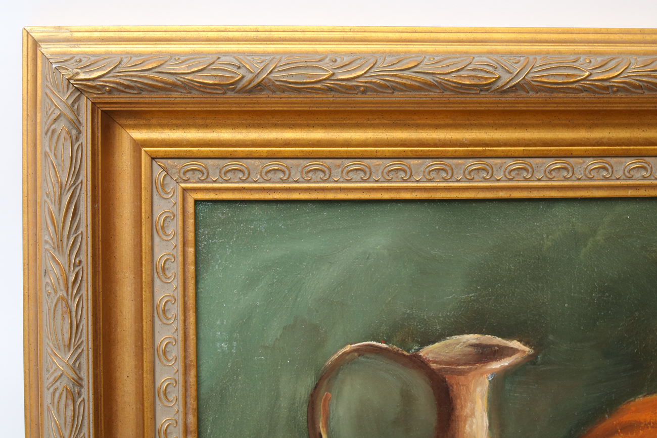 Signed M. L. Hittner Still Life Oil Painting