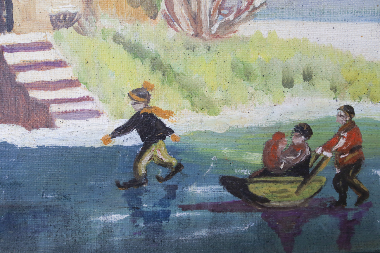Folk Art Painting of Castle Roermond