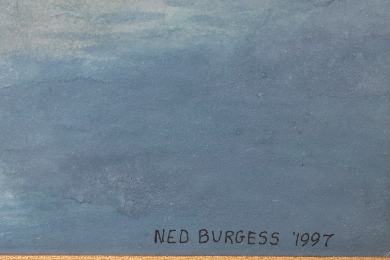 Contemporary Industrial Scene Watercolor Painting by Ned Harries