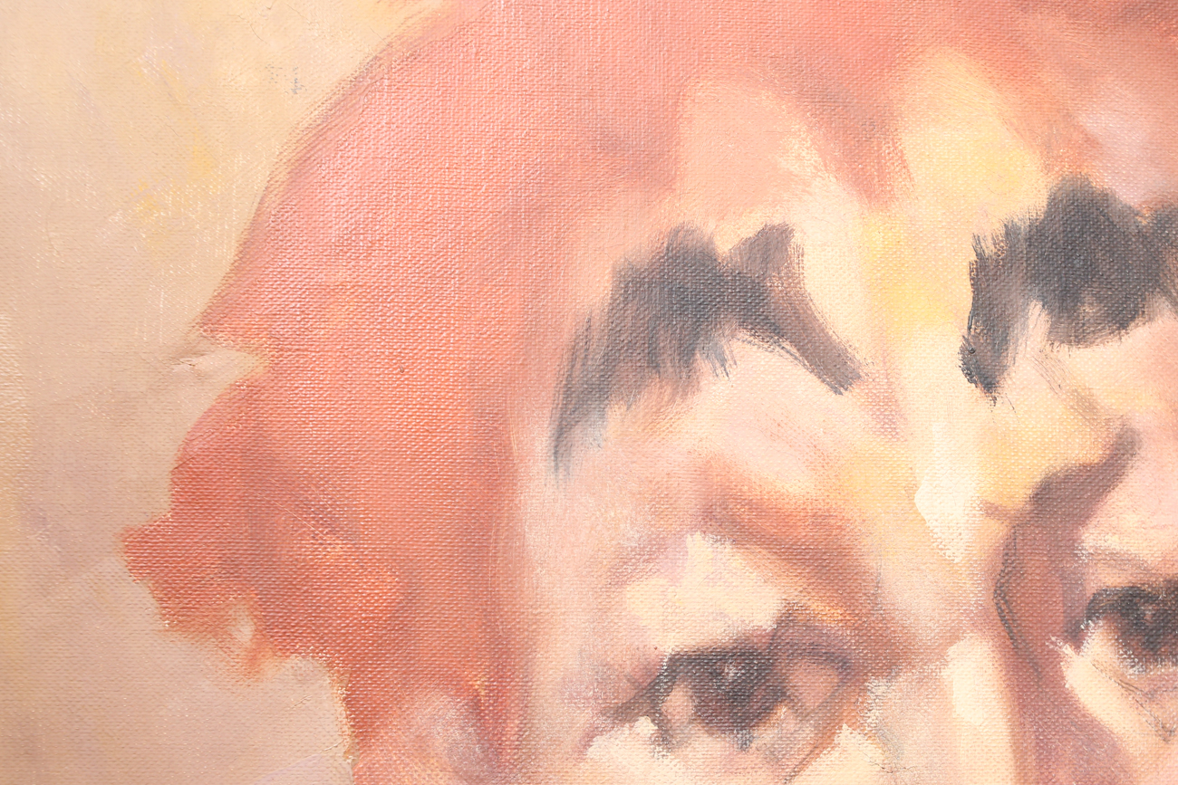 Signed Original Oil Painting of a Clown