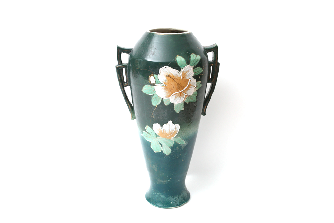 Antique Art Nouveau Peony Vase