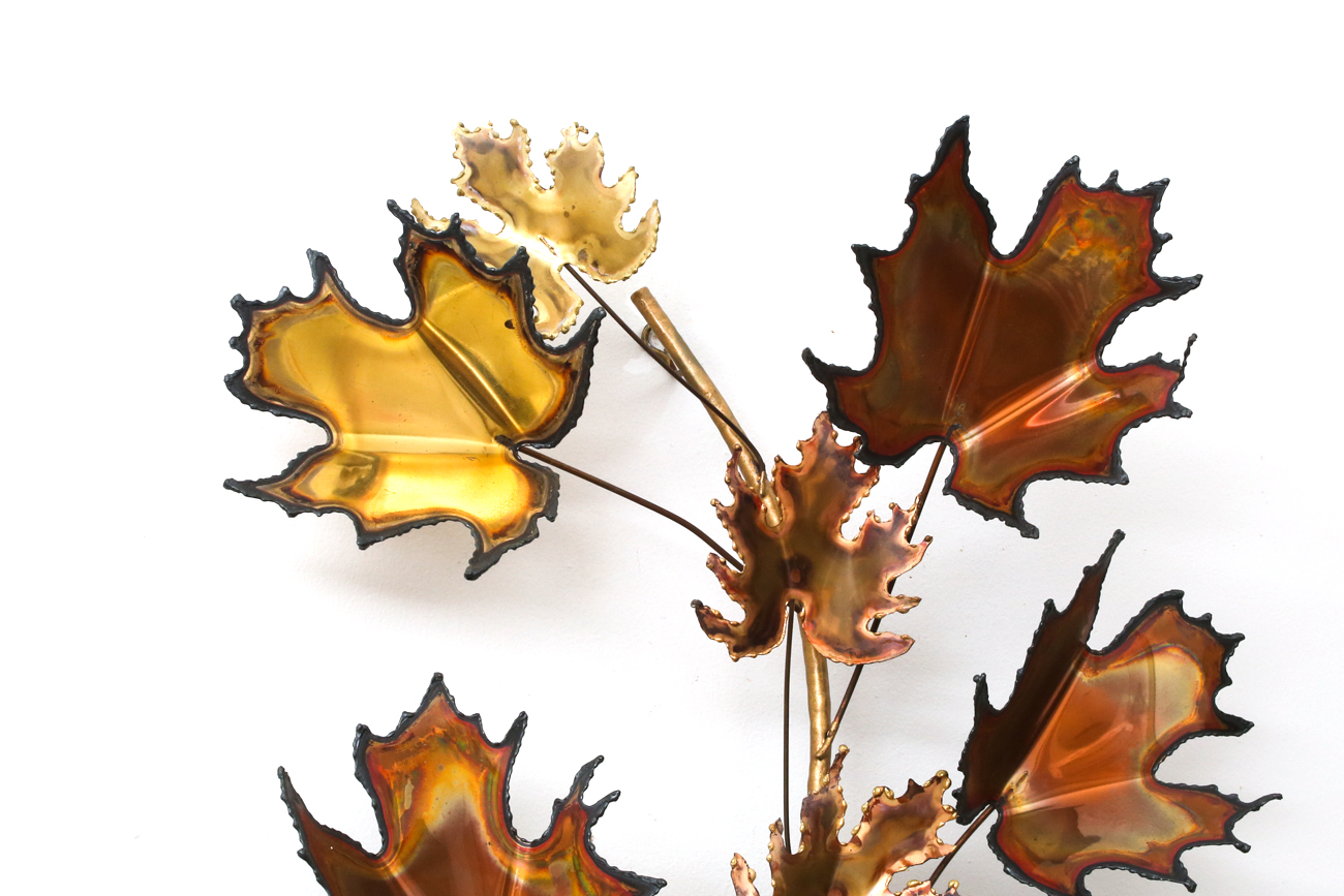 Signed Curtis Jere Brutalist Maple Leaf Sculpture
