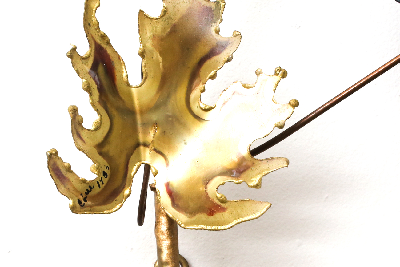 Signed Curtis Jere Brutalist Maple Leaf Sculpture