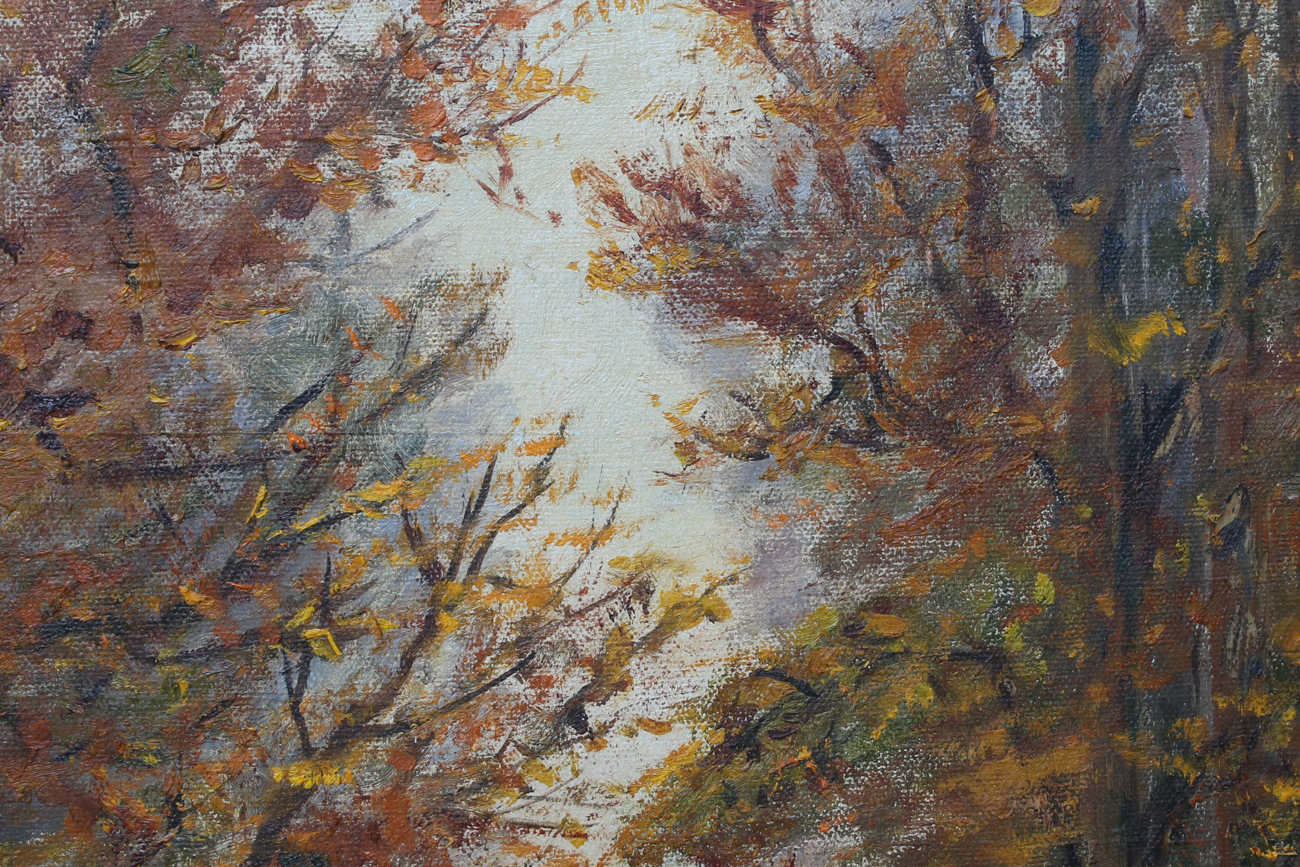 Original Signed Fall Impasto Oil Painting