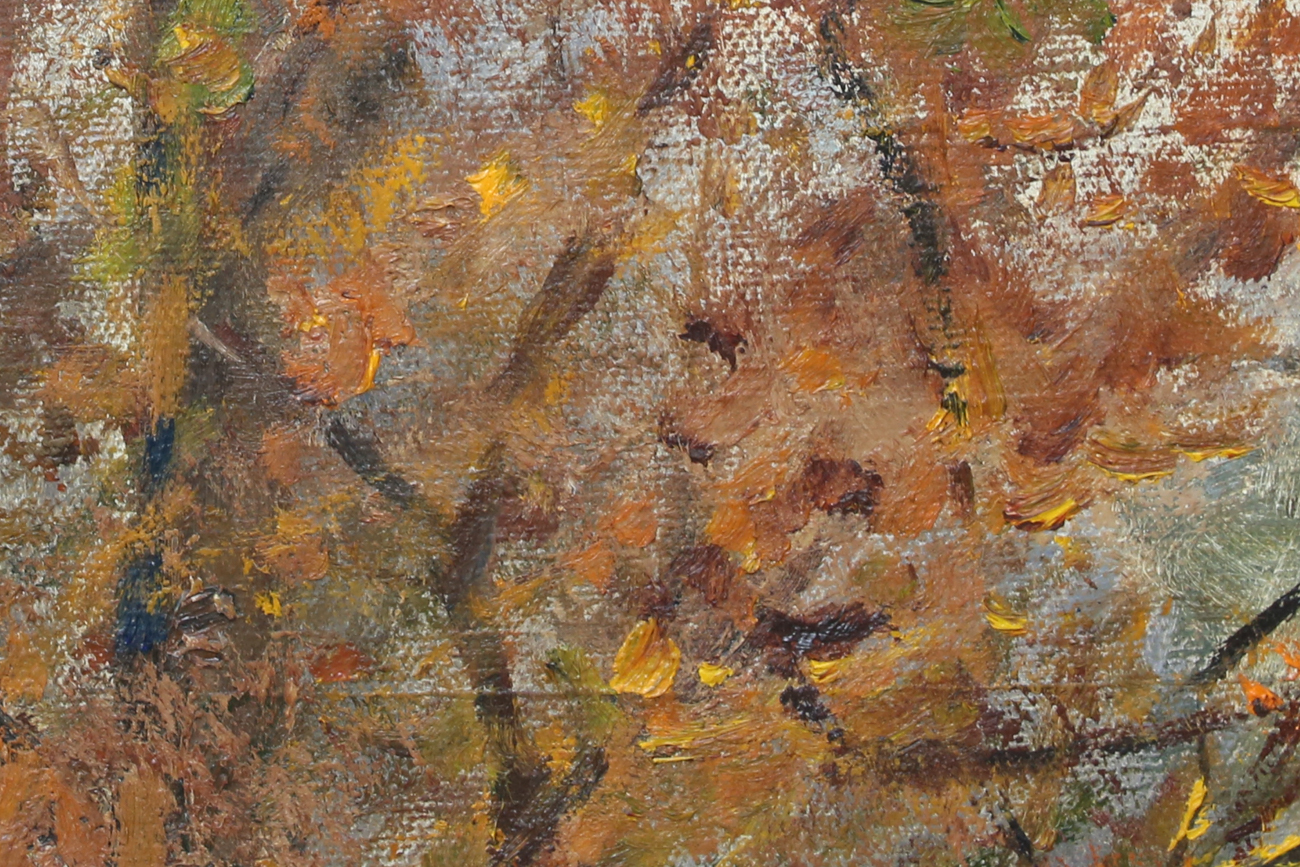Original Signed Fall Impasto Oil Painting