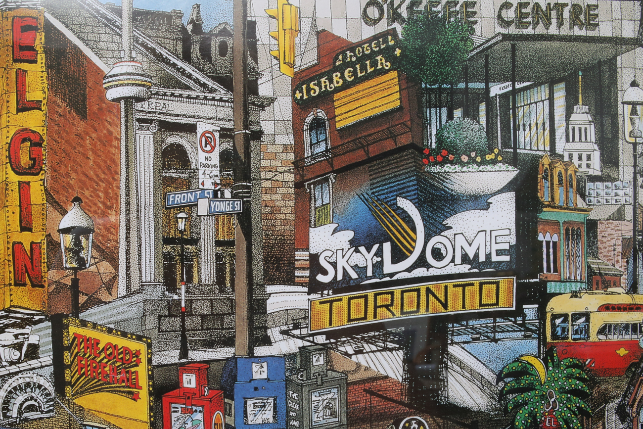 David Chrighton "Up Toronto" Framed Lithograph