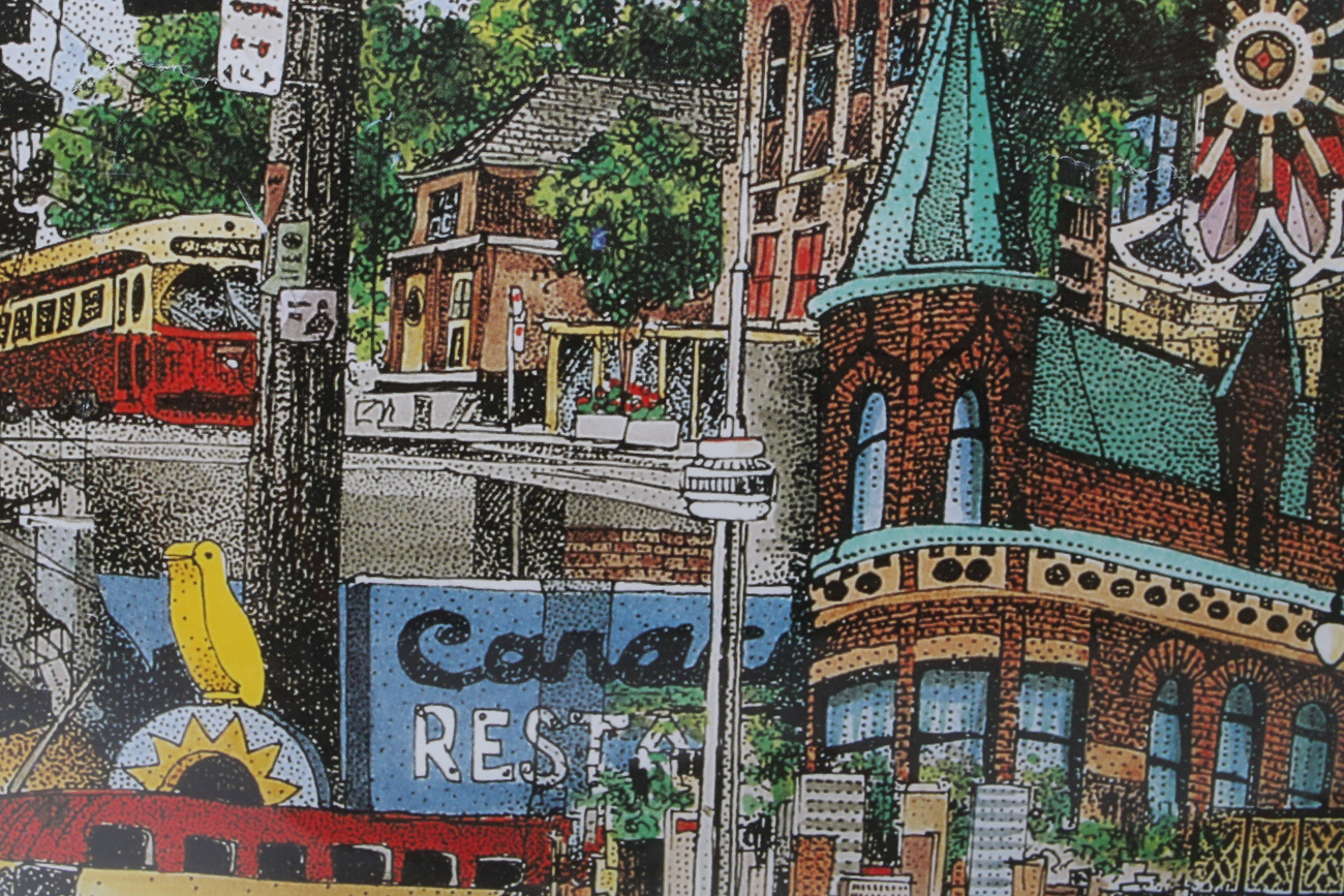 David Chrighton "Up Toronto" Framed Lithograph