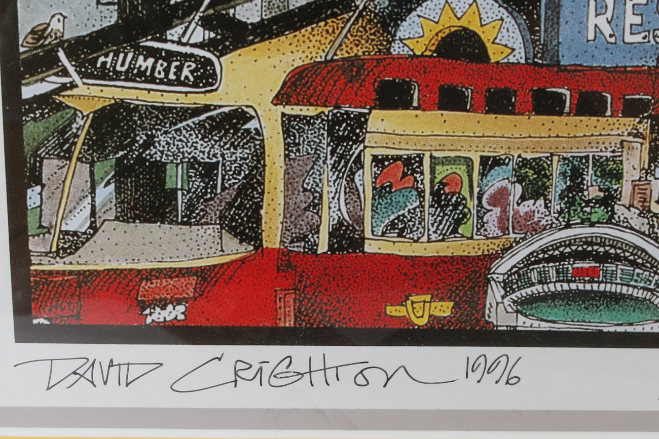 David Chrighton "Up Toronto" Framed Lithograph