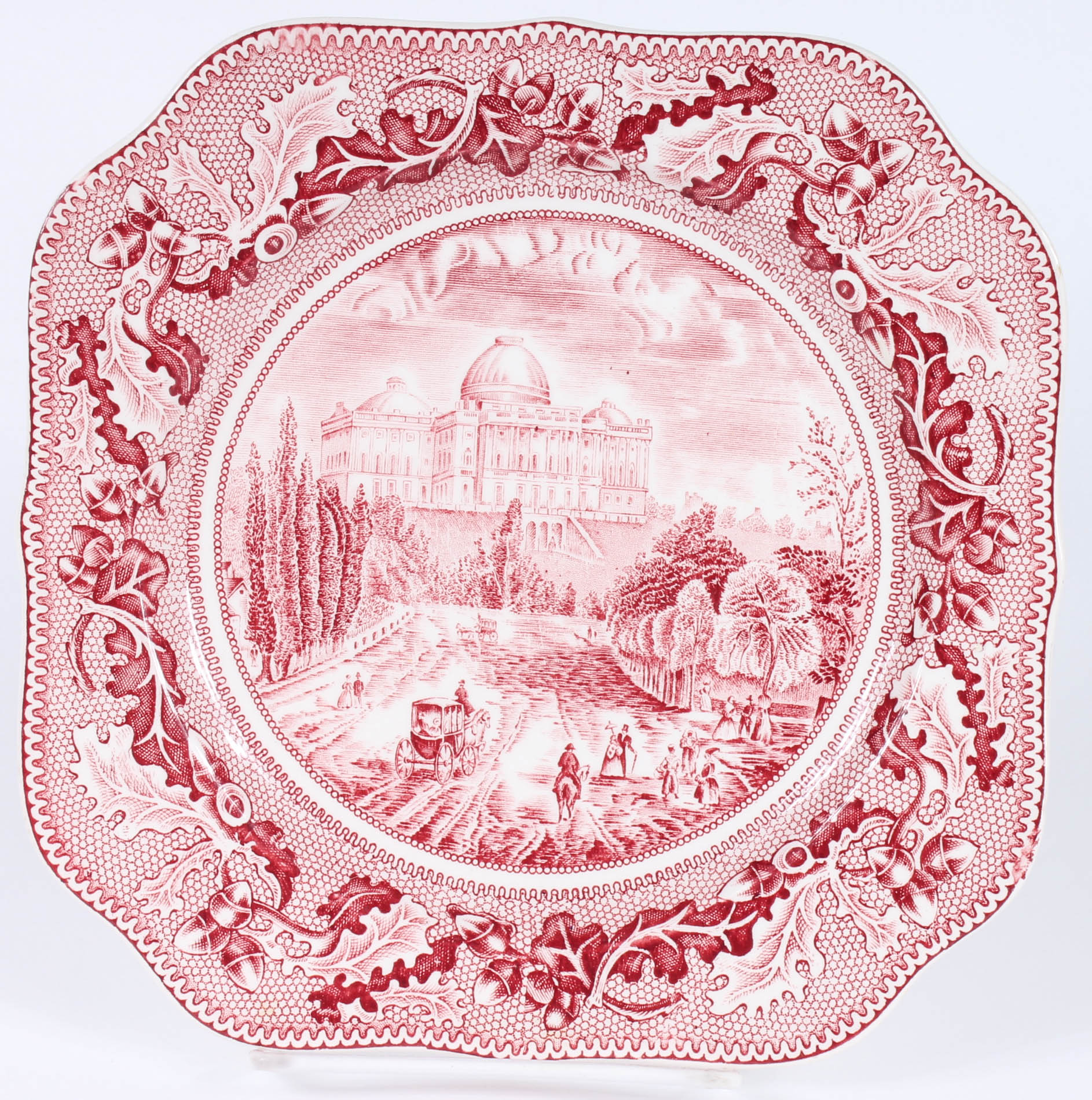 Johnson Bros "Historic America" Red Transferware Ironstone