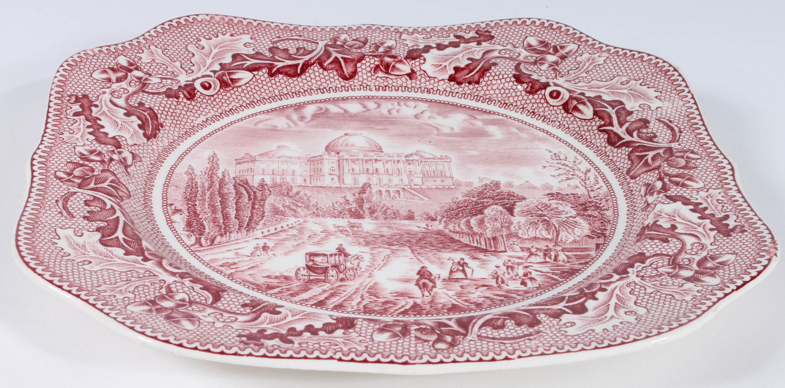 Johnson Bros "Historic America" Red Transferware Ironstone