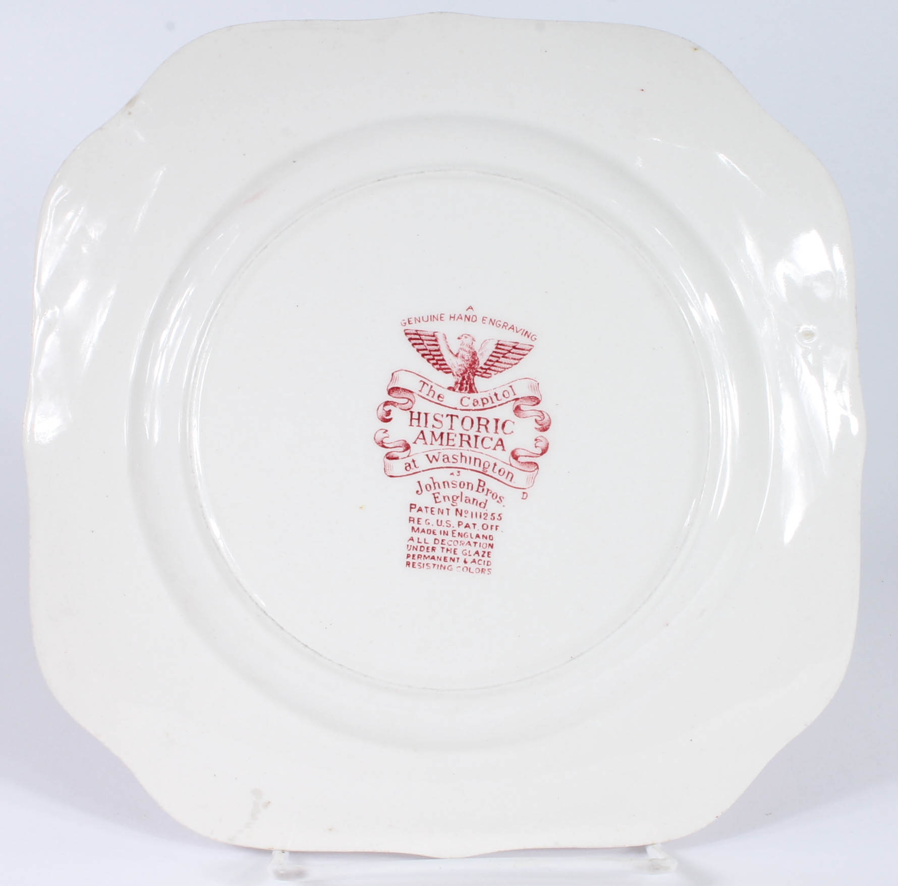 Johnson Bros "Historic America" Red Transferware Ironstone