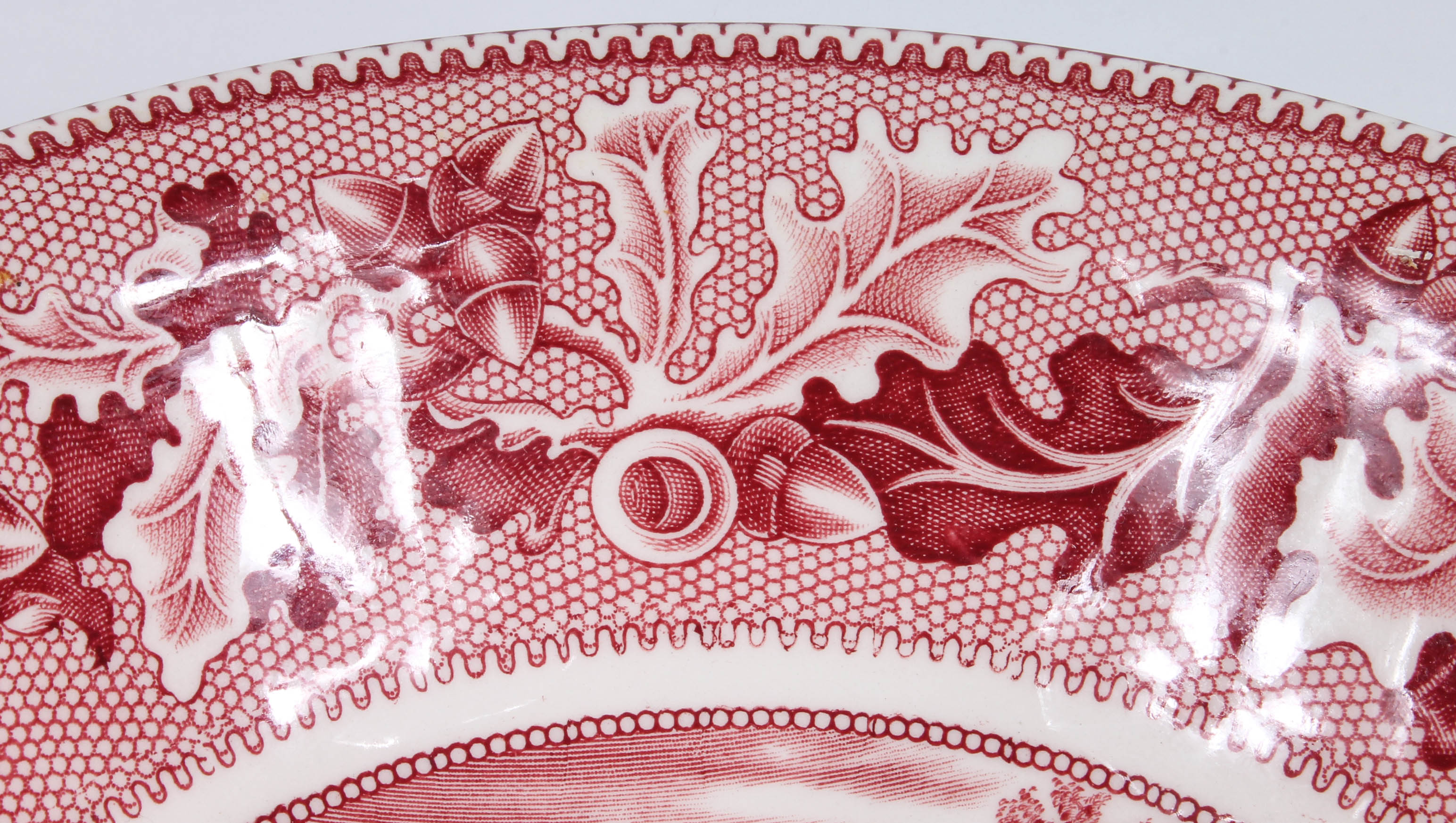 Johnson Bros "Historic America" Red Transferware Ironstone