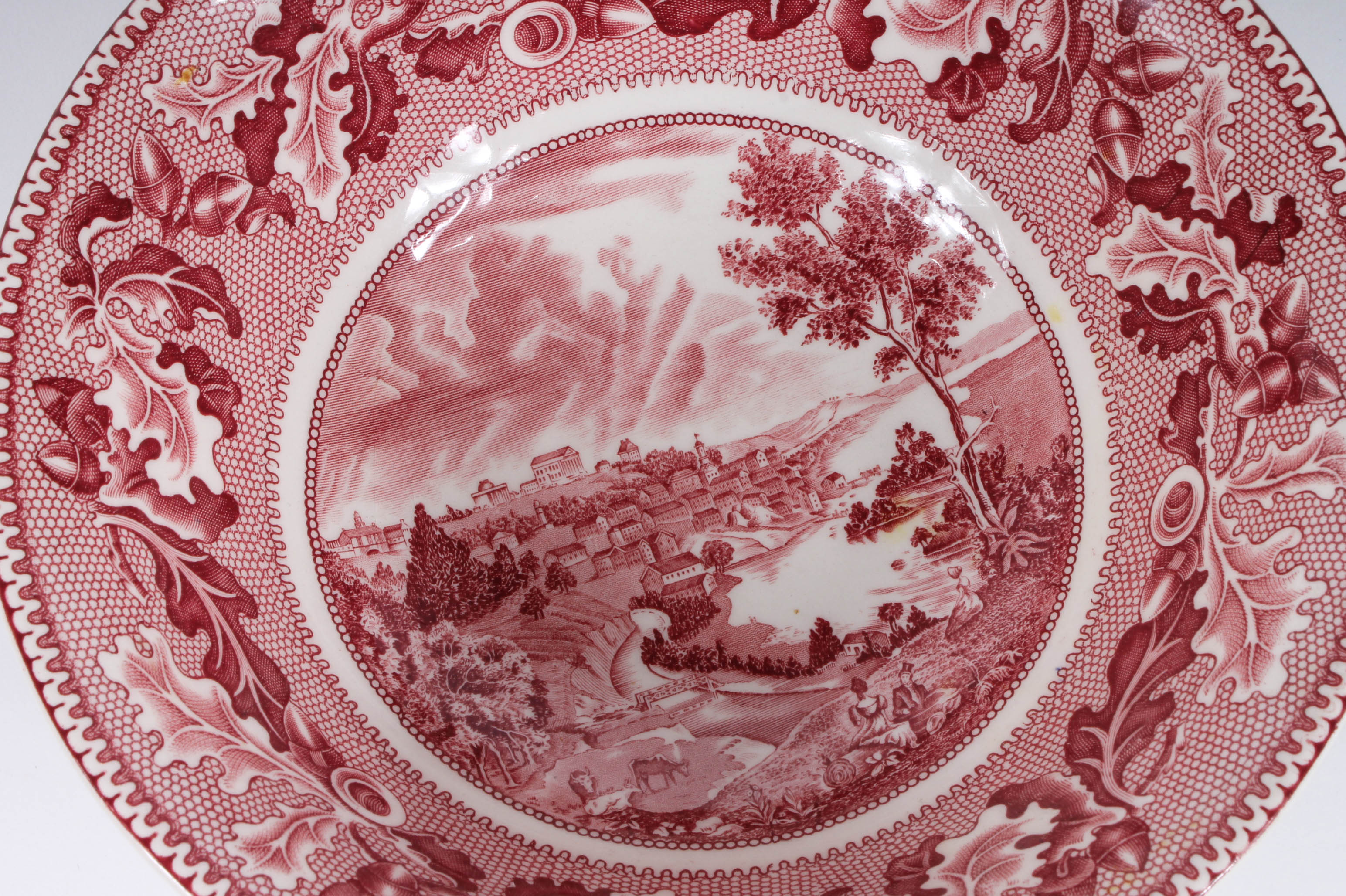Johnson Bros "Historic America" Red Transferware Ironstone