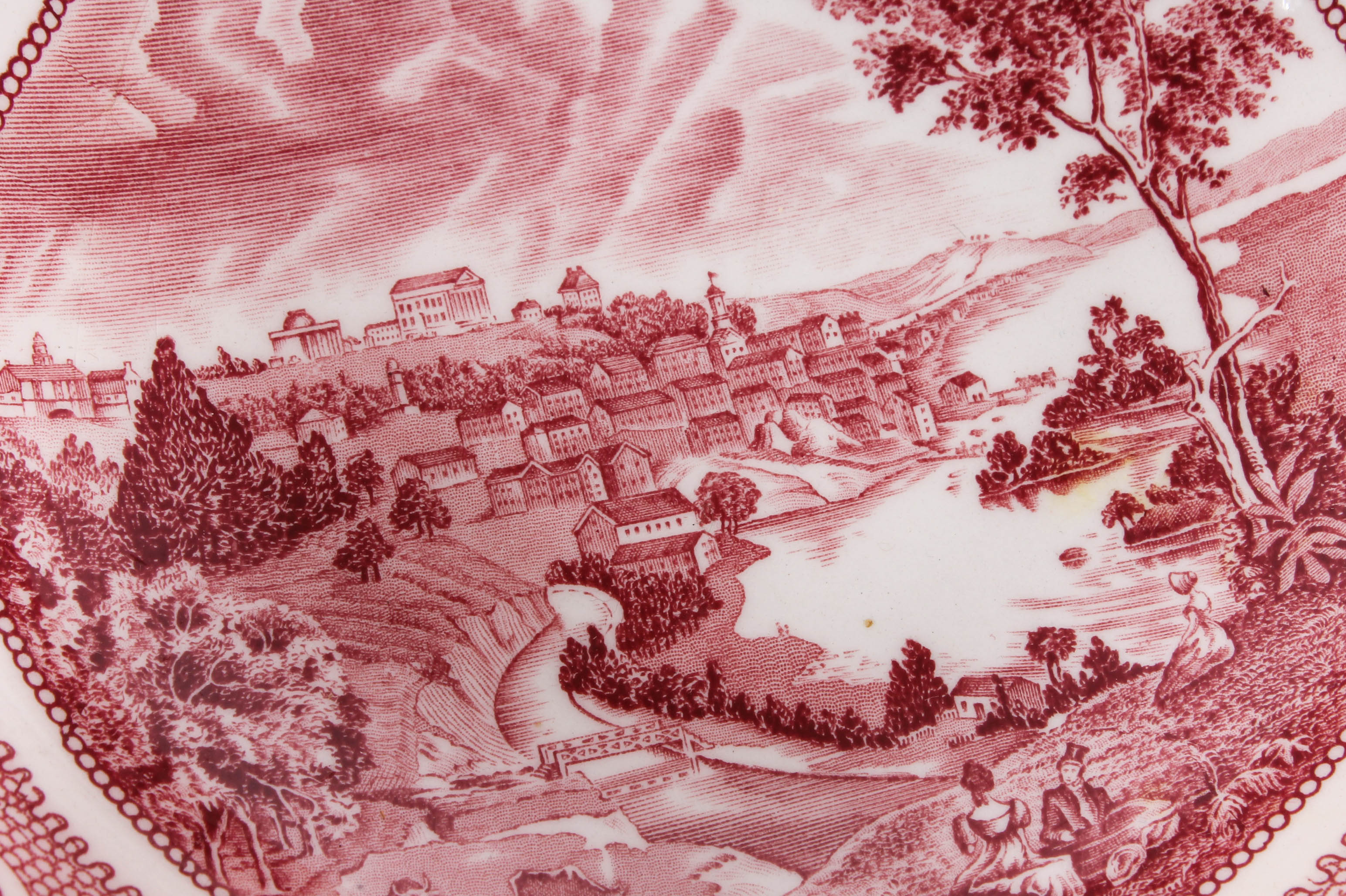 Johnson Bros "Historic America" Red Transferware Ironstone