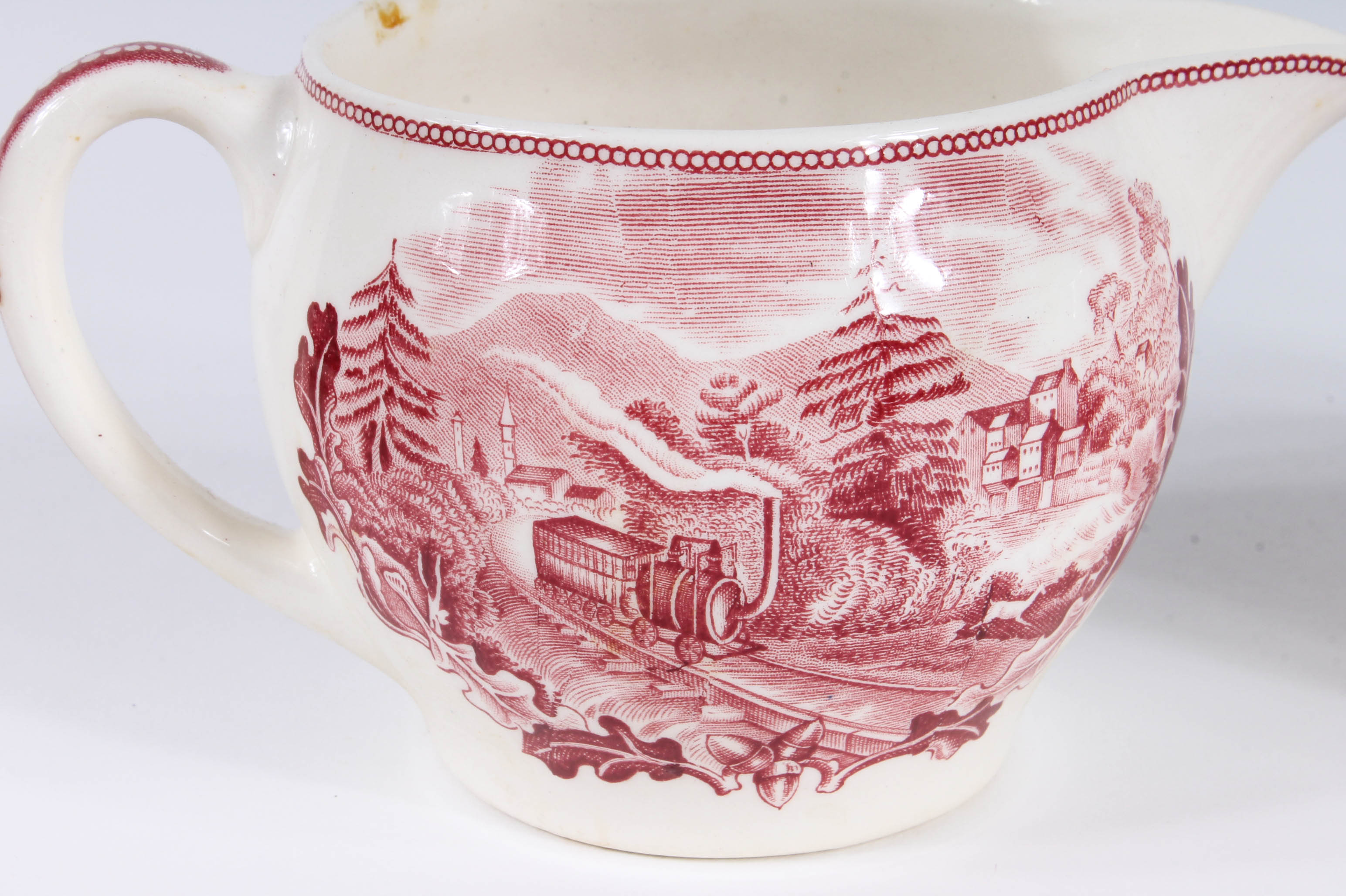 Johnson Bros "Historic America" Red Transferware Ironstone