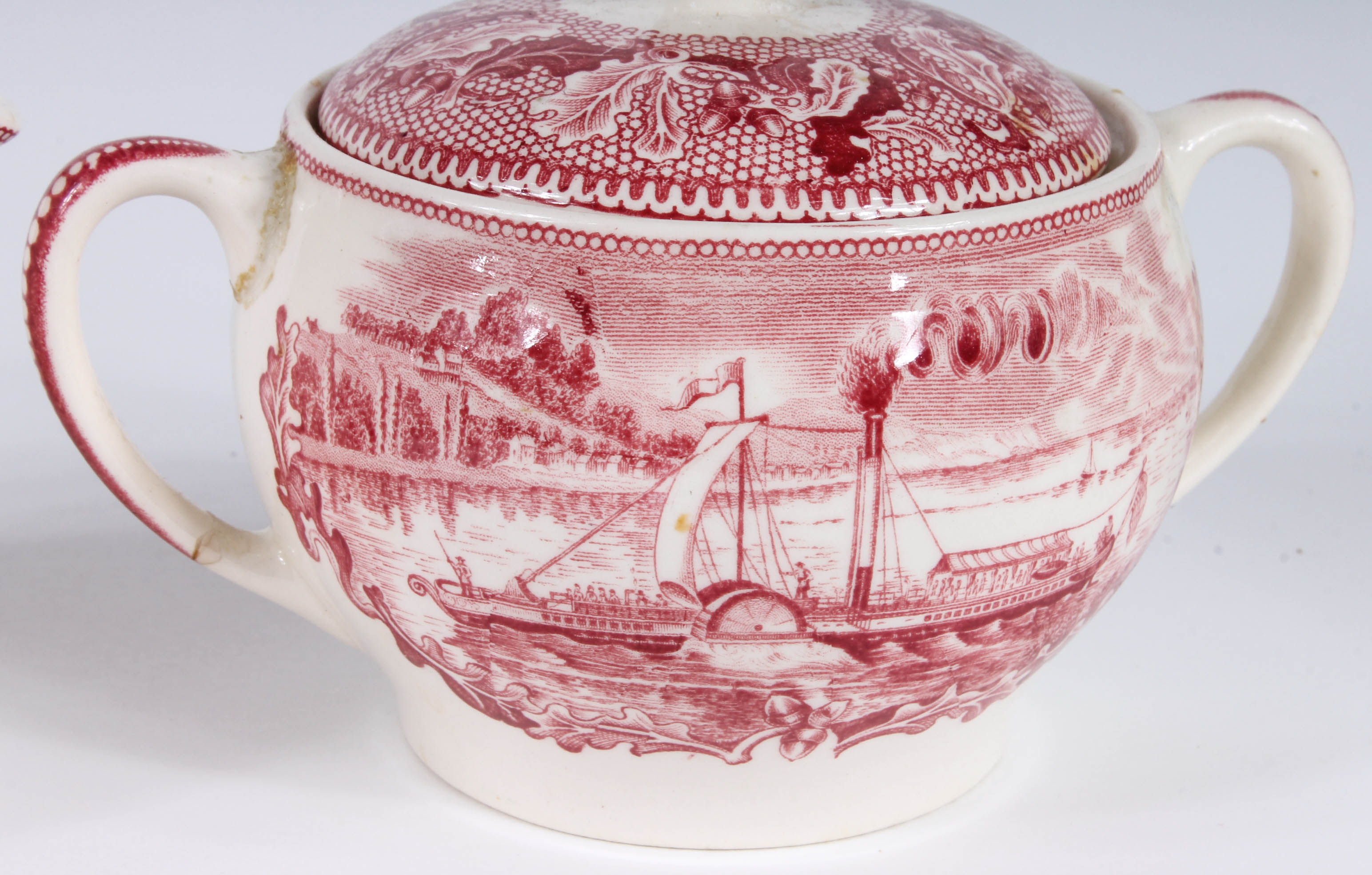 Johnson Bros "Historic America" Red Transferware Ironstone