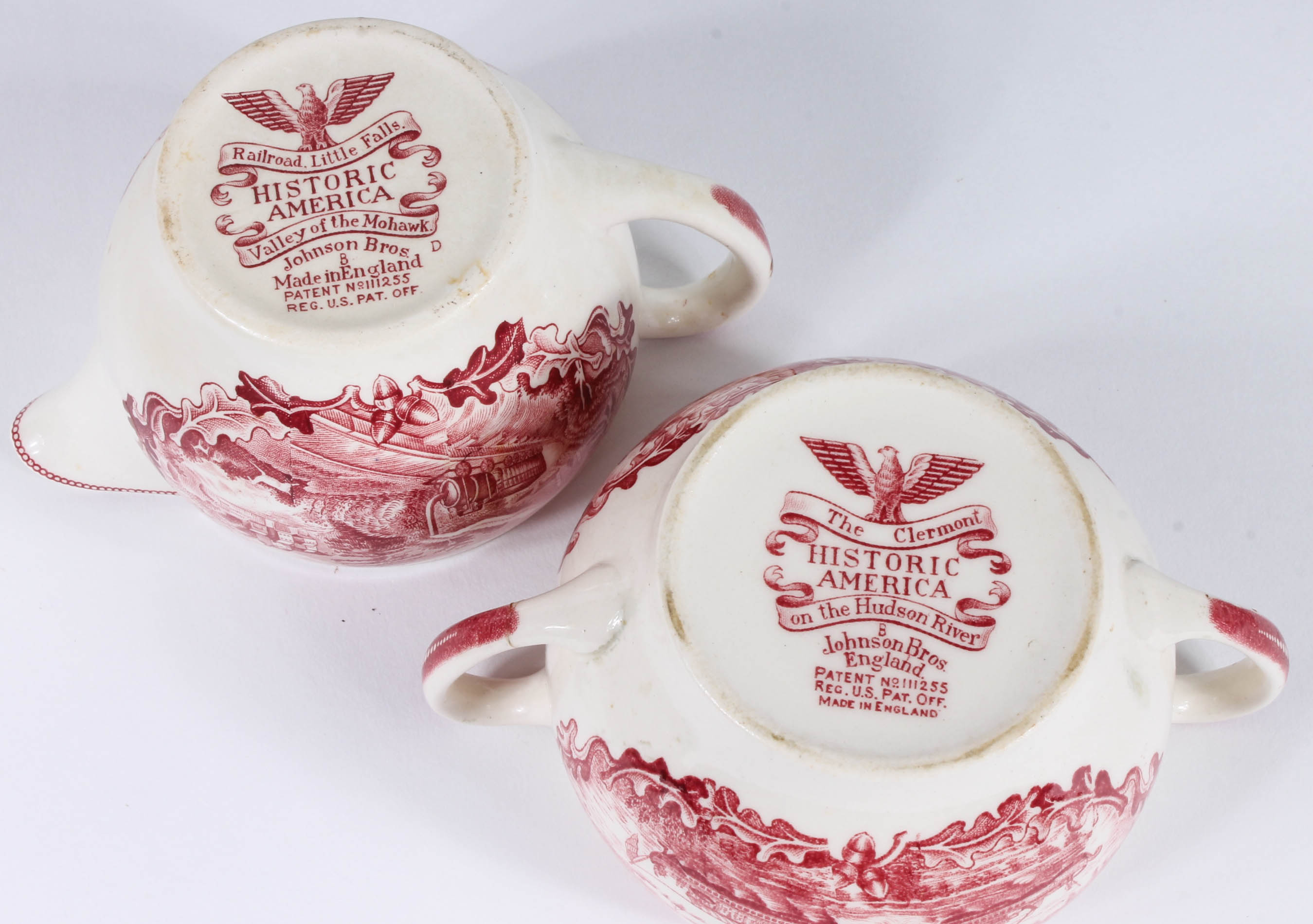 Johnson Bros "Historic America" Red Transferware Ironstone