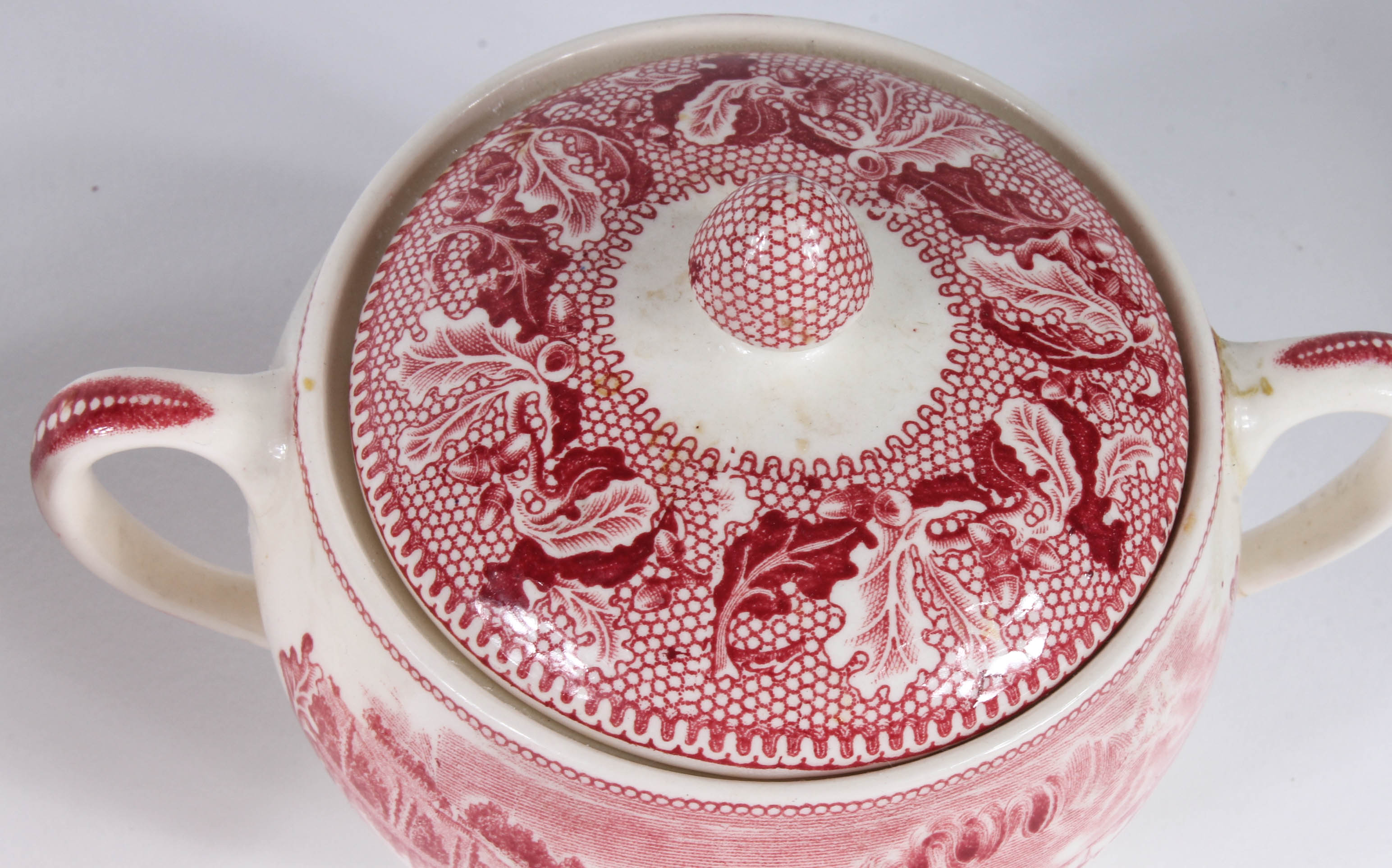 Johnson Bros "Historic America" Red Transferware Ironstone