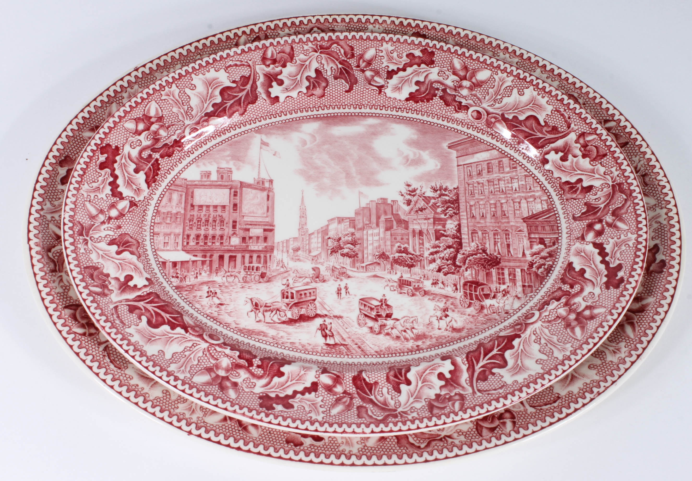 Johnson Bros "Historic America" Red Transferware Ironstone