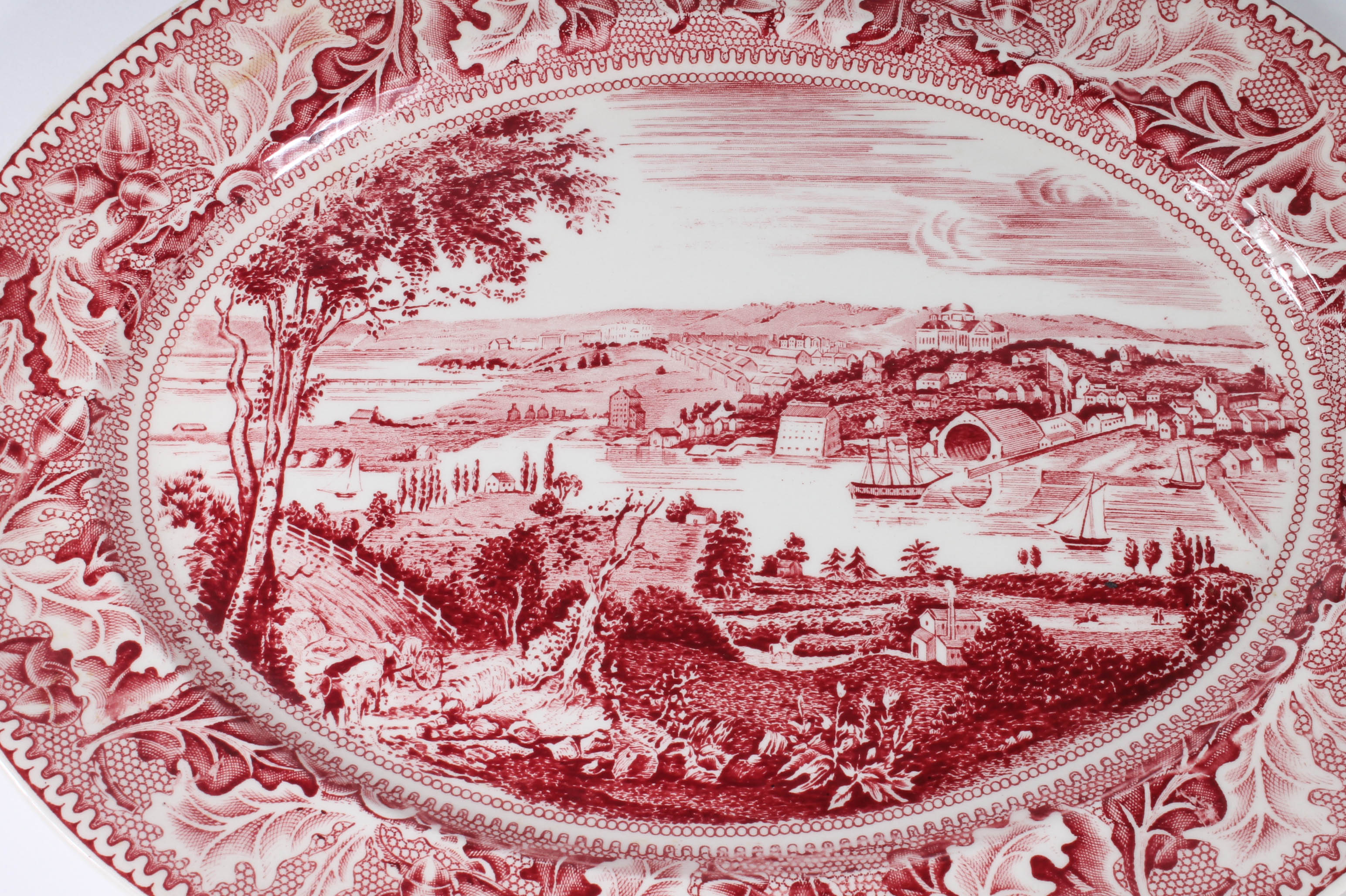 Johnson Bros "Historic America" Red Transferware Ironstone