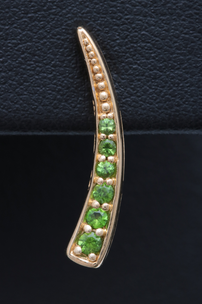 Robert Manse Gold Plated Sterling and Chrome Diopside Earrings