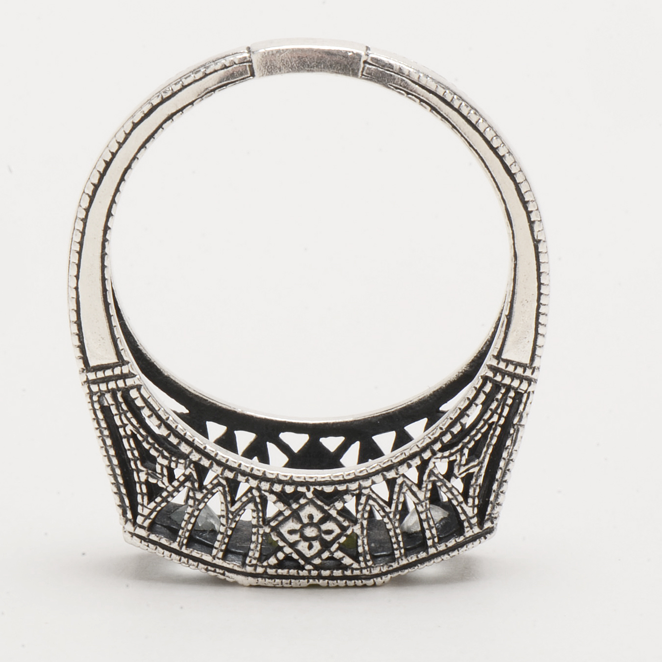 Sterling Silver Peridot and Blue Topaz Ring