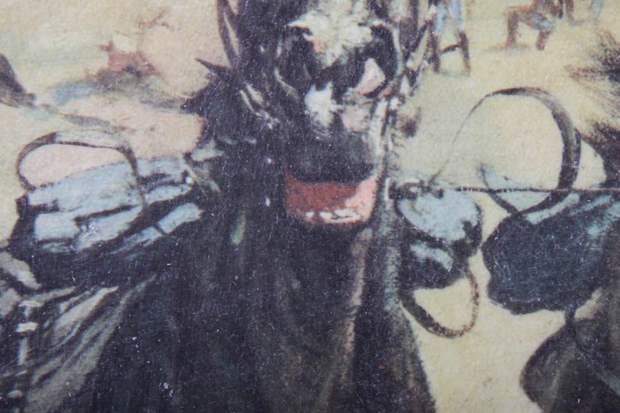 After Frederic Remington "Dismounted: The 4th Troopers Moving the Led Horses"