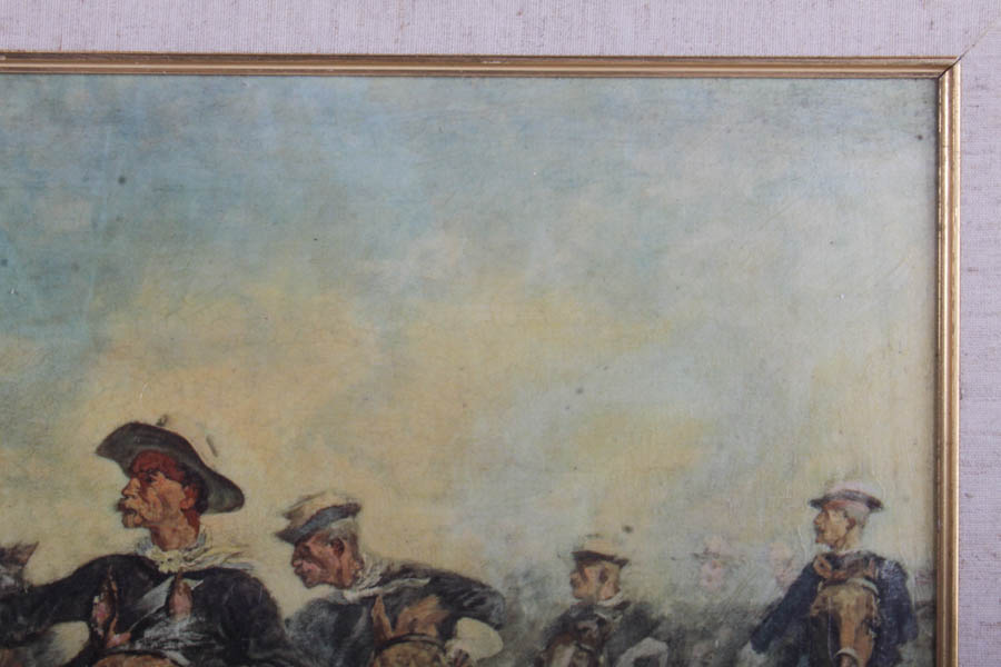 After Frederic Remington "Dismounted: The 4th Troopers Moving the Led Horses"