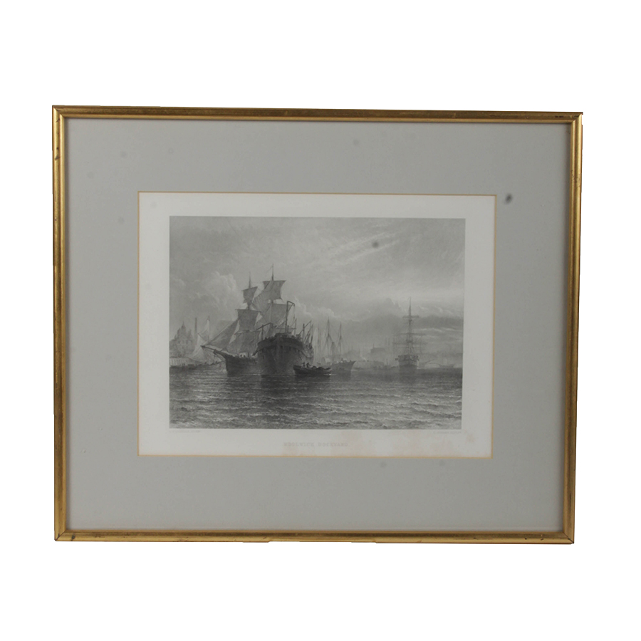 "Woolwich Dockyard" Engraving