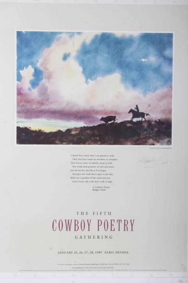 William Matthews Poster for "Cowboy Poetry"