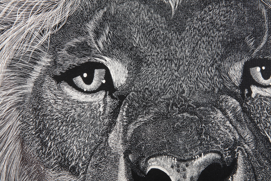 Lion and Lamb Reproduction Serigraph after a Drawing