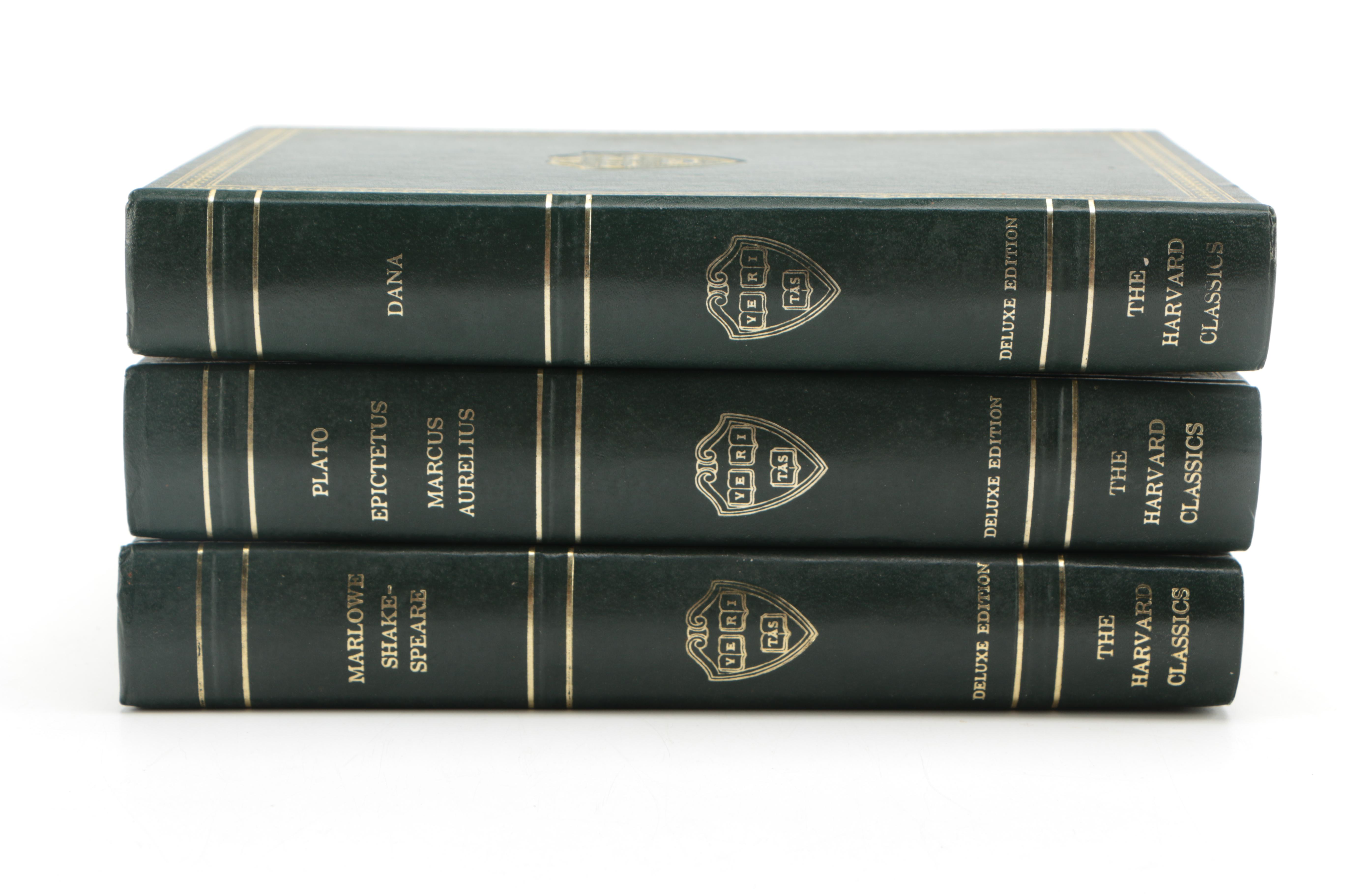 1937-1938 Three Volumes of "The Harvard Classics" Deluxe Edition