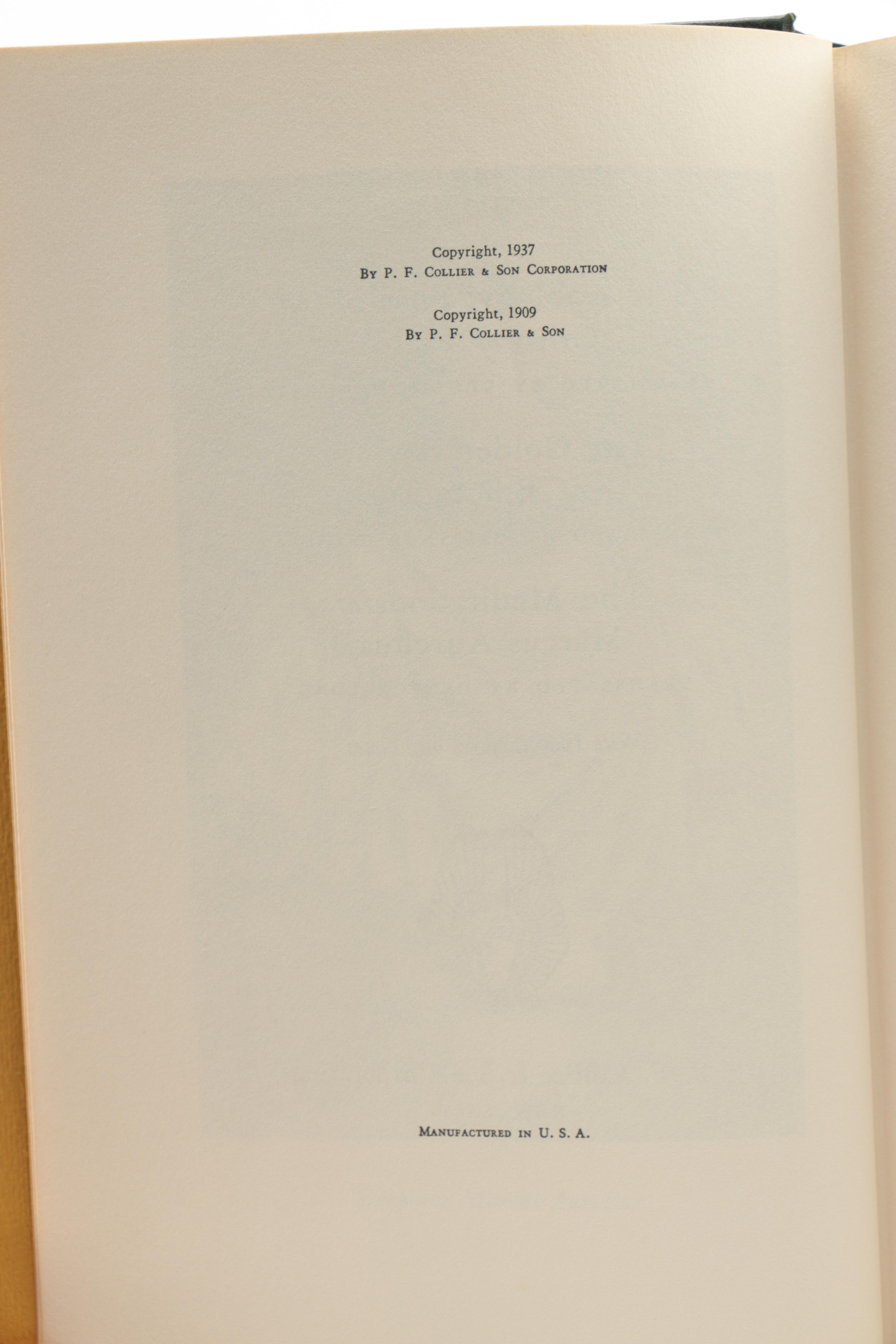 1937-1938 Three Volumes of "The Harvard Classics" Deluxe Edition