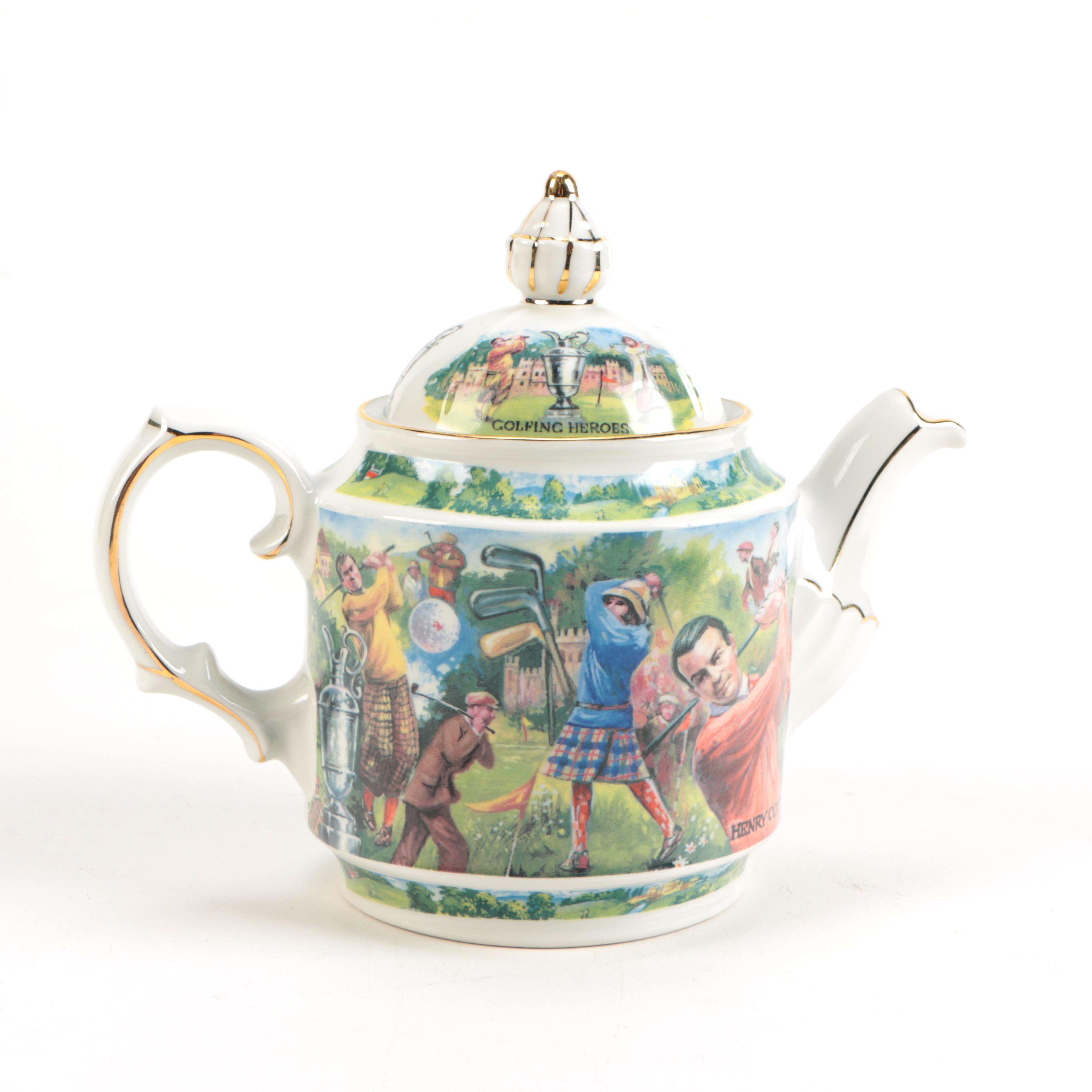James Sadler "Sporting Heroes" Porcelain Teapot