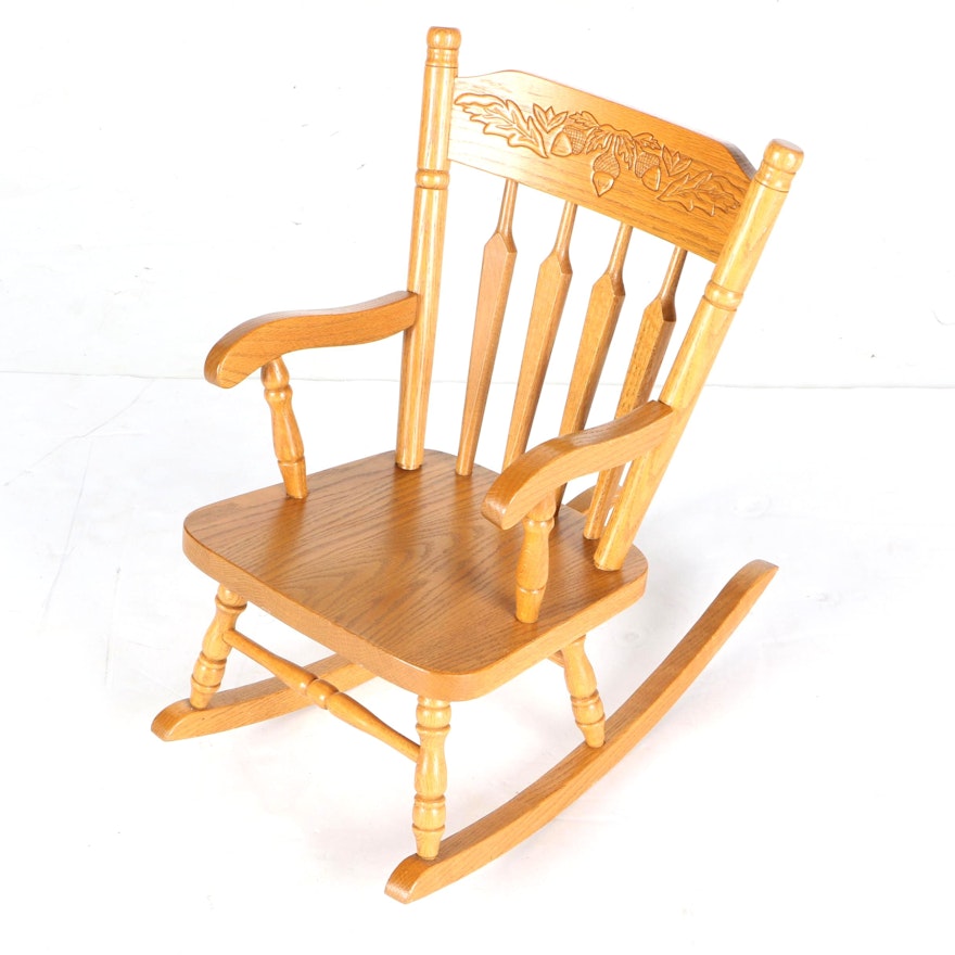 Children's Oak Rocking Chair