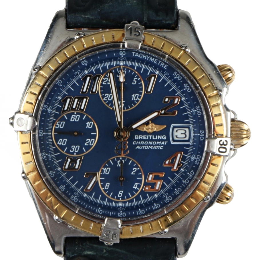 Breitling Chronomat Vitesse Automatic Watch on Blue Leather Band