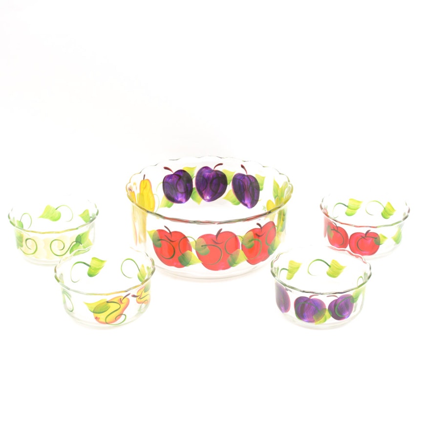 Hand-Painted Glass Dishware