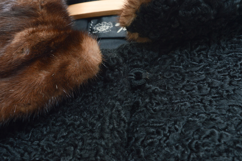 Pogue's Vintage Lambs Wool Sheared Jacket With Mink Collar