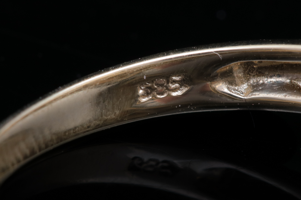 14K Two-Tone Gold, Pearl and Diamond Ring