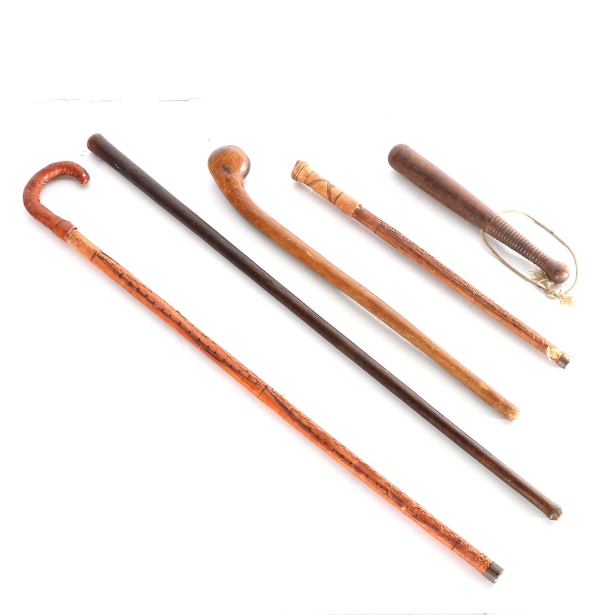 Sword Canes and Wooden Clubs