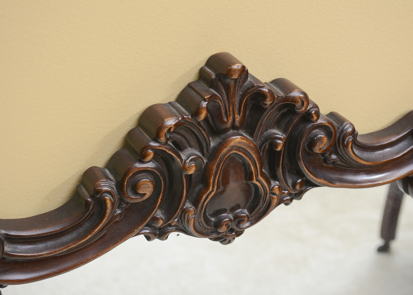 Wall Mirror With Carved Wooden Frame