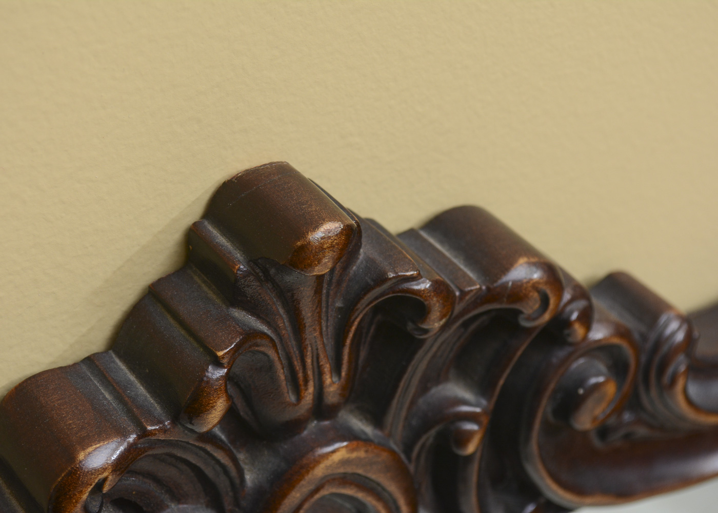 Wall Mirror With Carved Wooden Frame