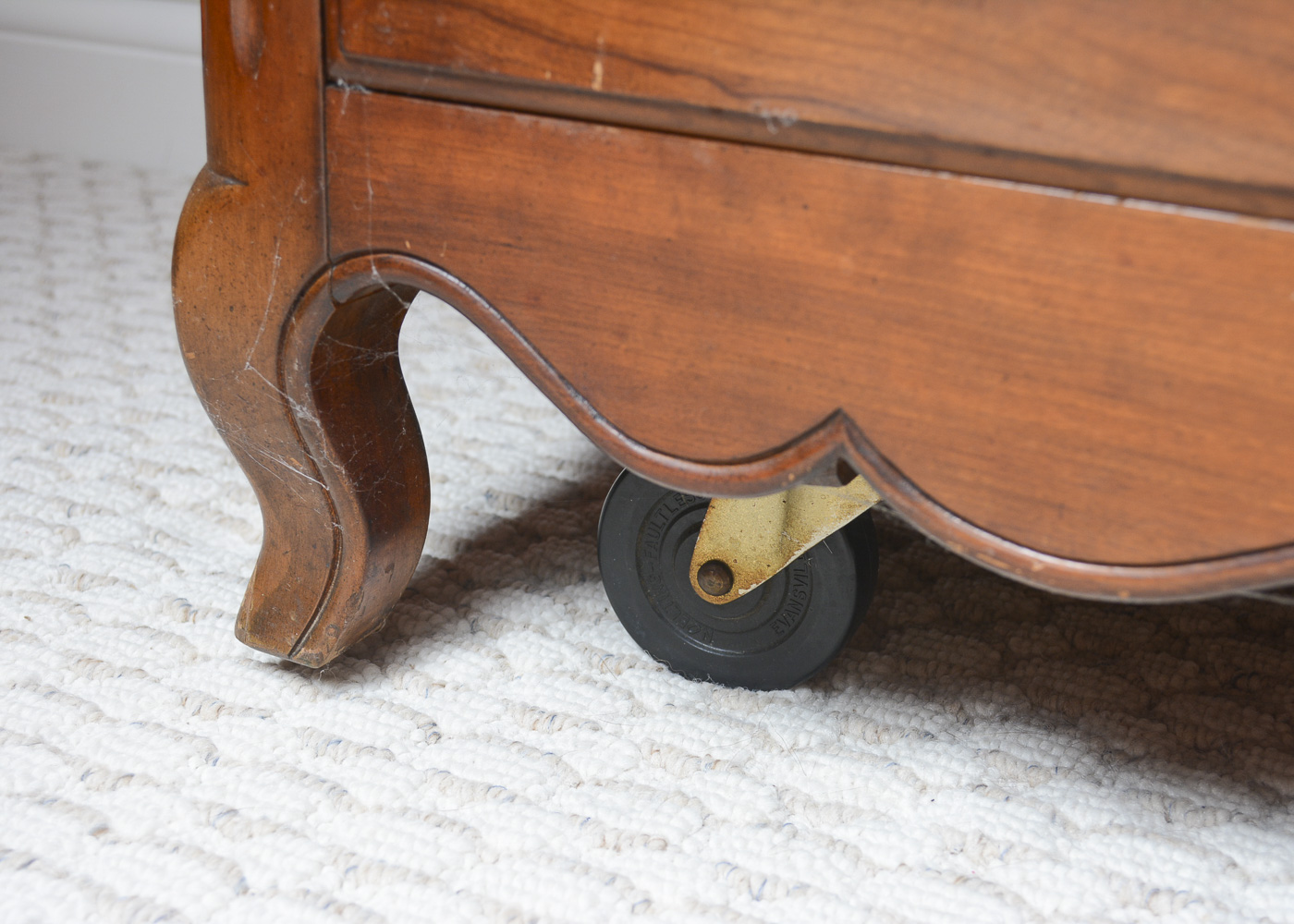 French Provincial Style Drop Leaf Bar Cart