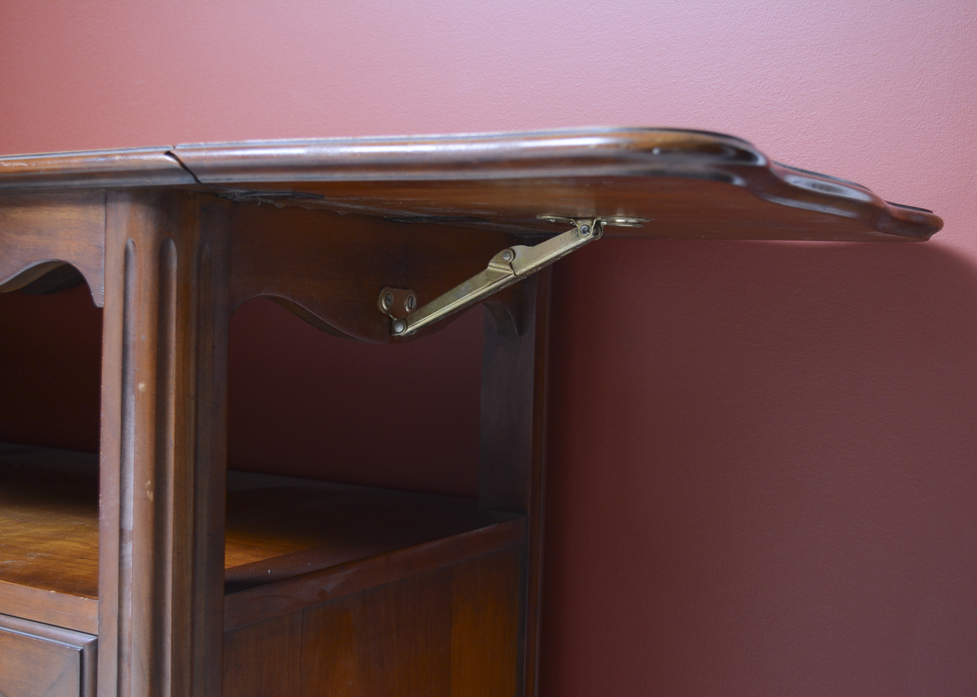 French Provincial Style Drop Leaf Bar Cart