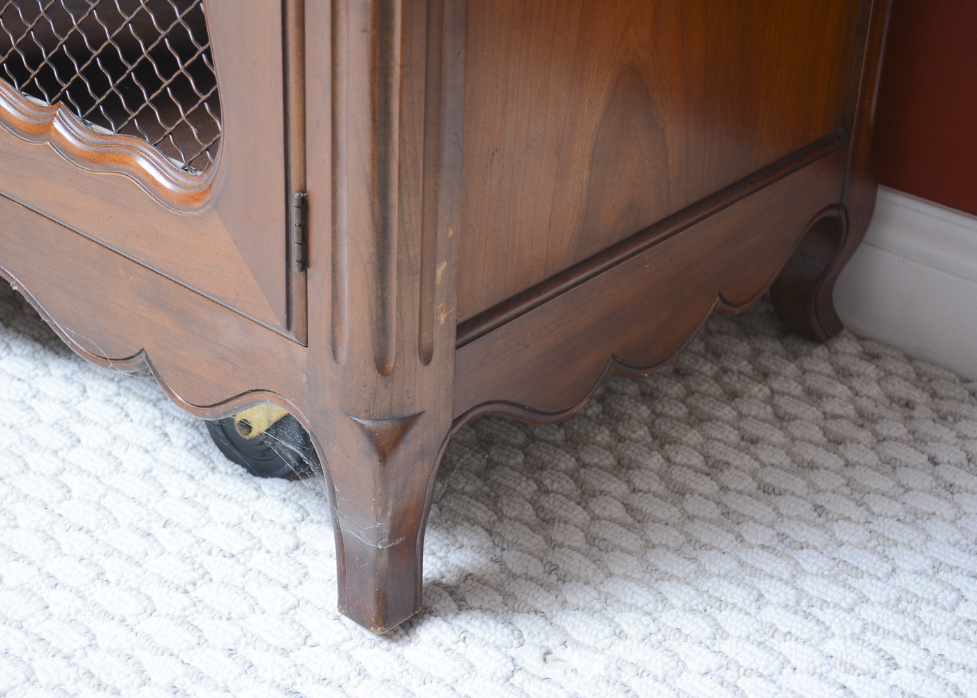 French Provincial Style Drop Leaf Bar Cart
