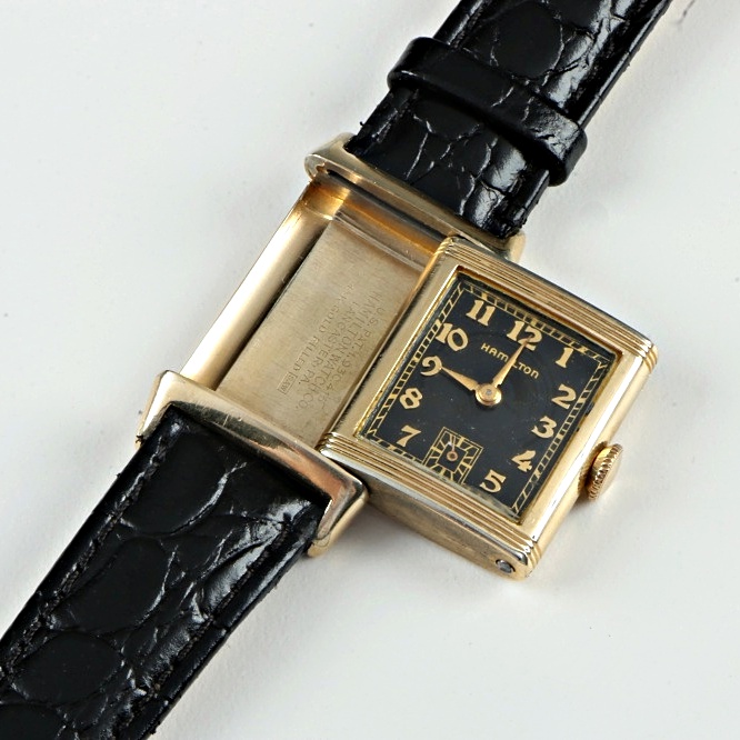 Circa 1939 Hamilton Otis 14K "Reverso" Gold Filled Tank Watch