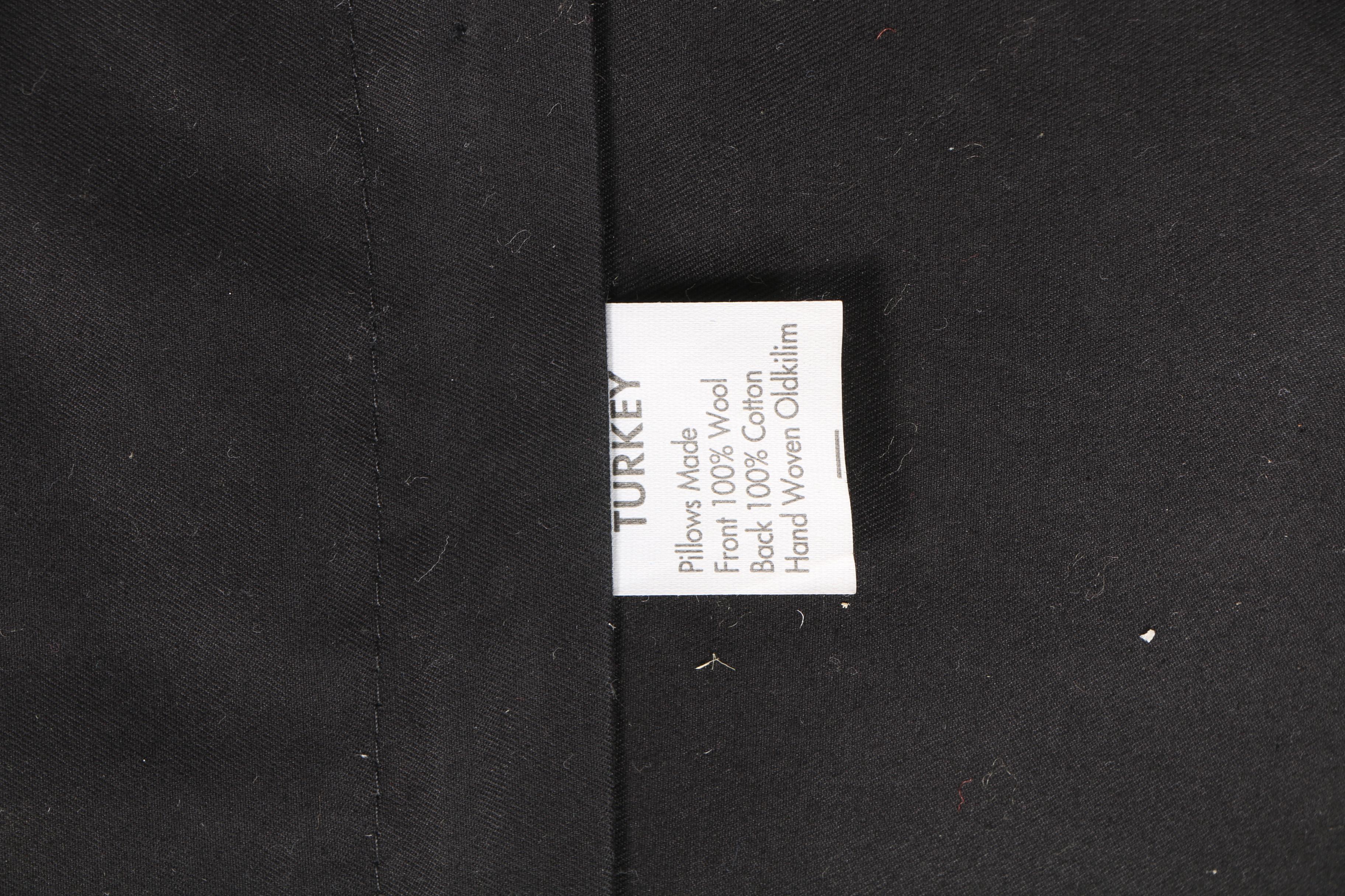 Handwoven Turkish Floral Needlepoint Throw Pillow