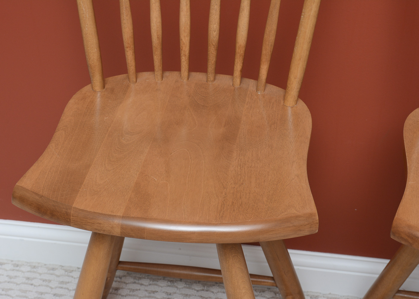 Pair of Windsor Style Swivel Bar Stools