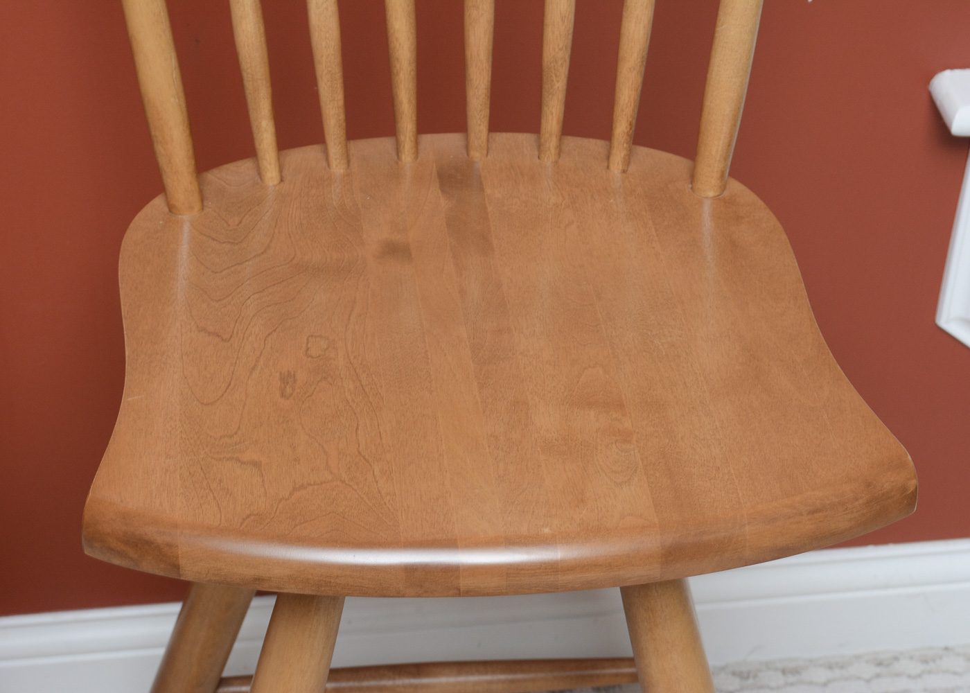 Pair of Windsor Style Swivel Bar Stools
