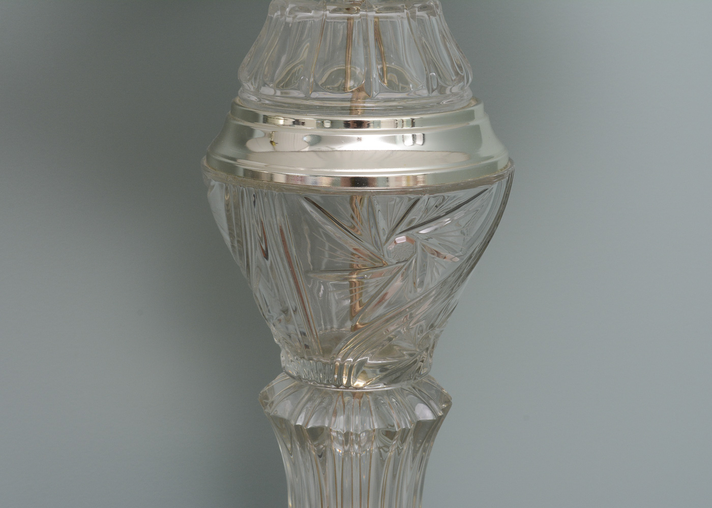 Upper and Lower Light Glass Table Lamps